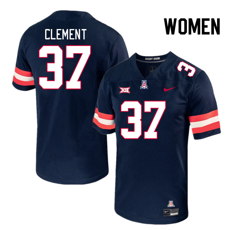 Women #37 Nolan Clement Arizona Wildcats Big 12 Conference College Football Jerseys Stitched-Navy